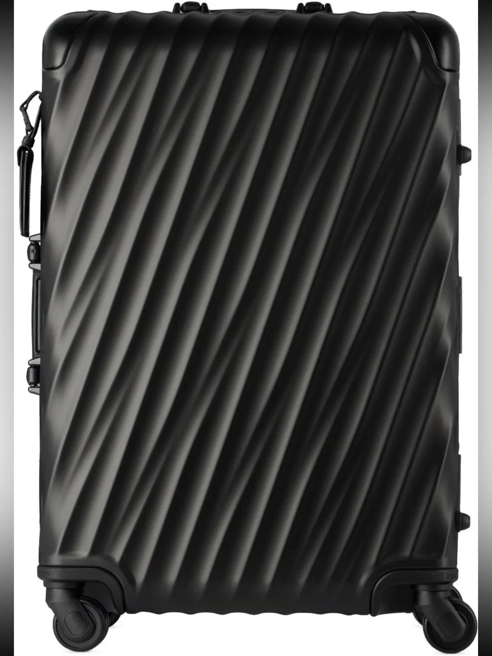 TUMI 19 Degree Aluminum Medium Checked Matte Black 26” NWT